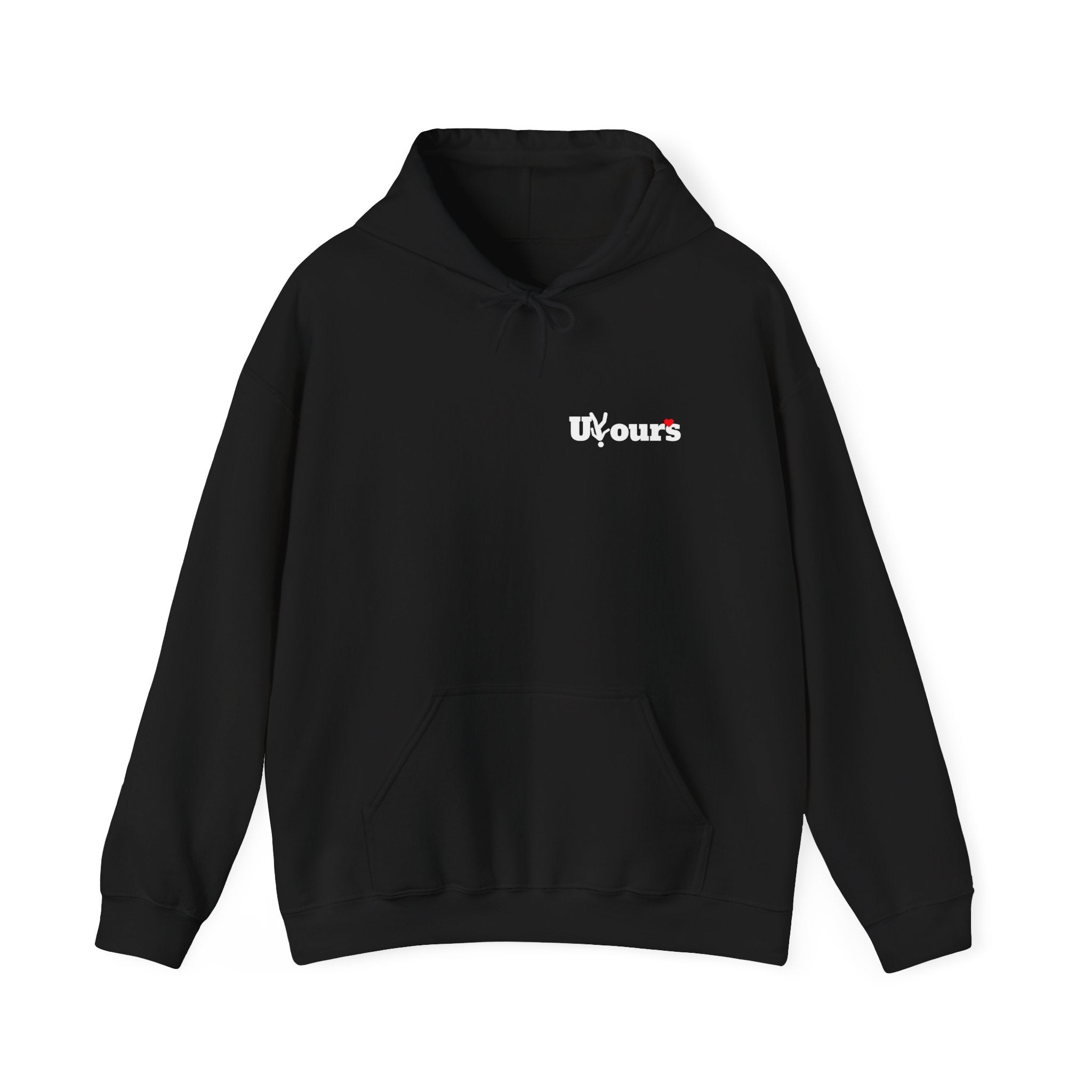Hoodie — 'Uours' Minimalist Black Pullover