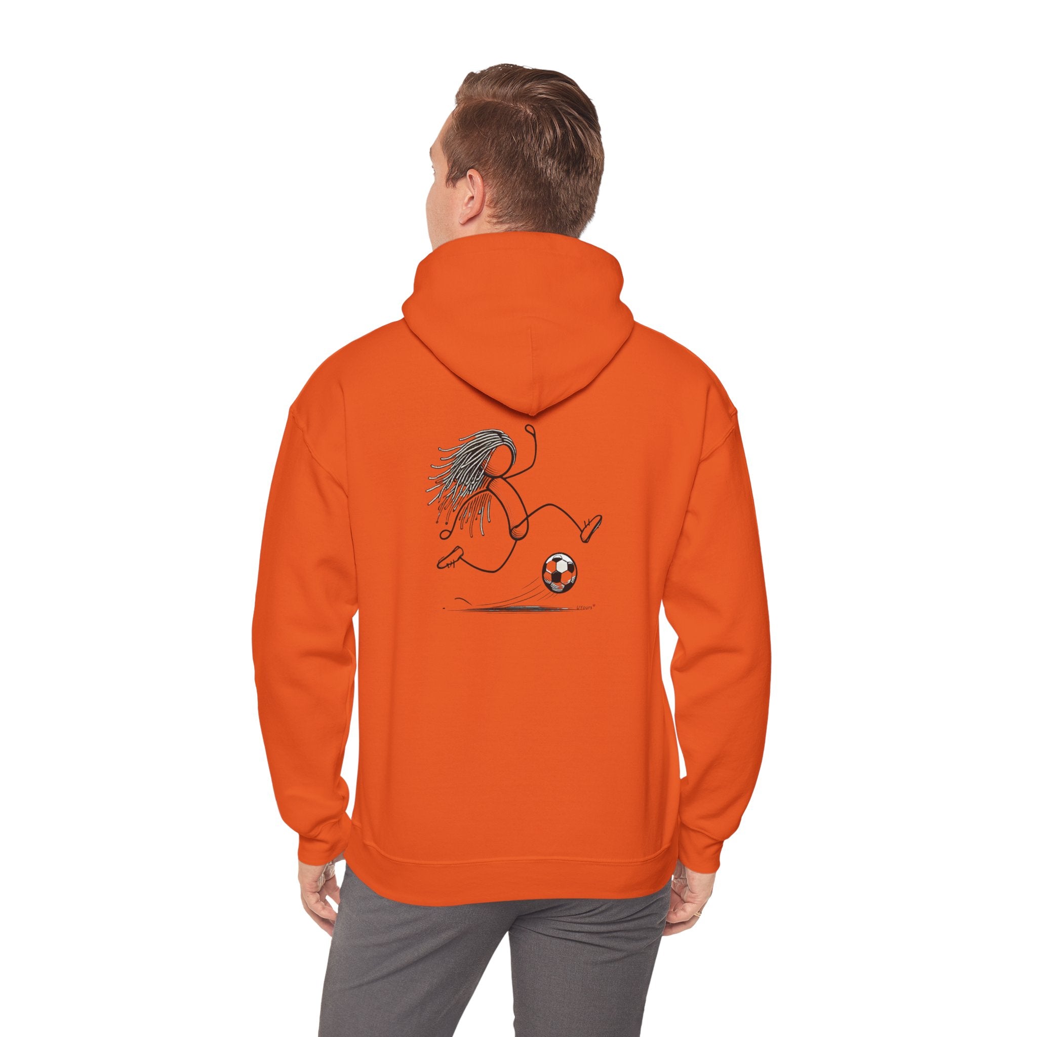 Unisex Heavy Blend™ Hooded Sweatshirt Dreadlocks, Soccer Player