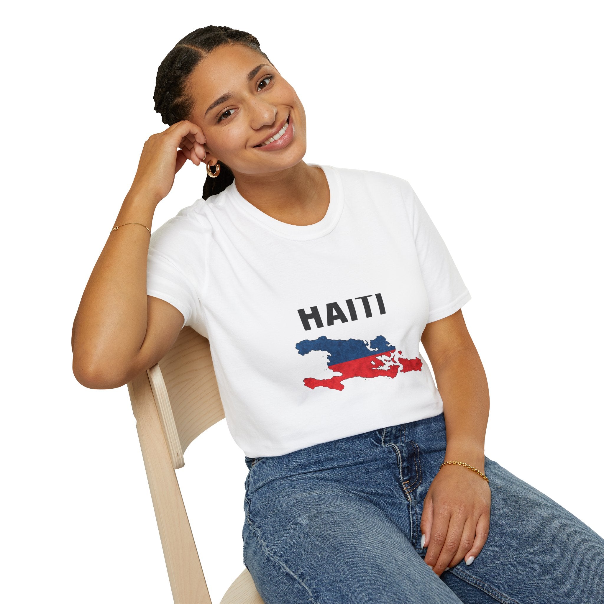 Haiti Flag Map T-Shirt — Patriotic Haiti Map Tee