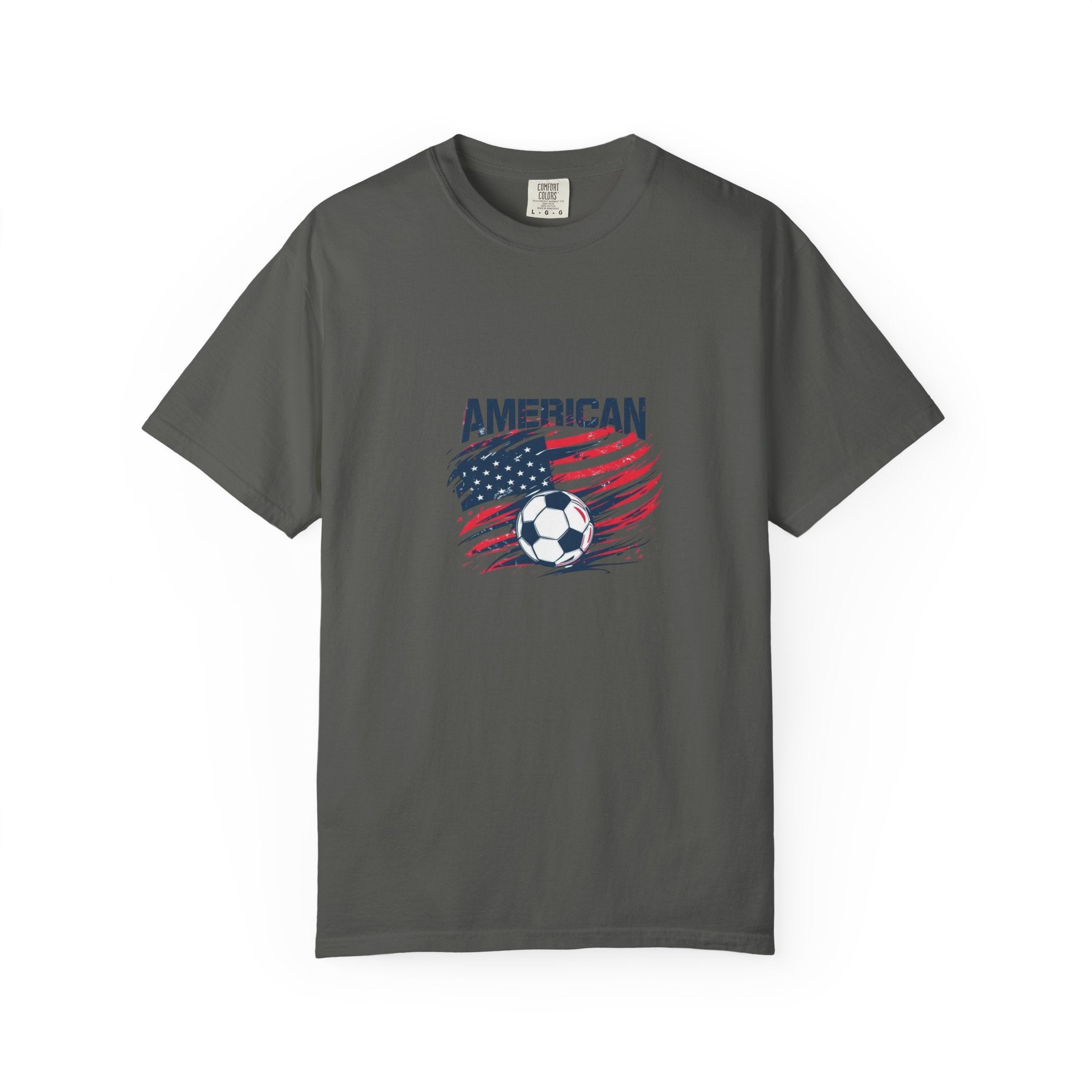 Soccer USA T-Shirt – "American" Flag & Soccer Ball Graphic