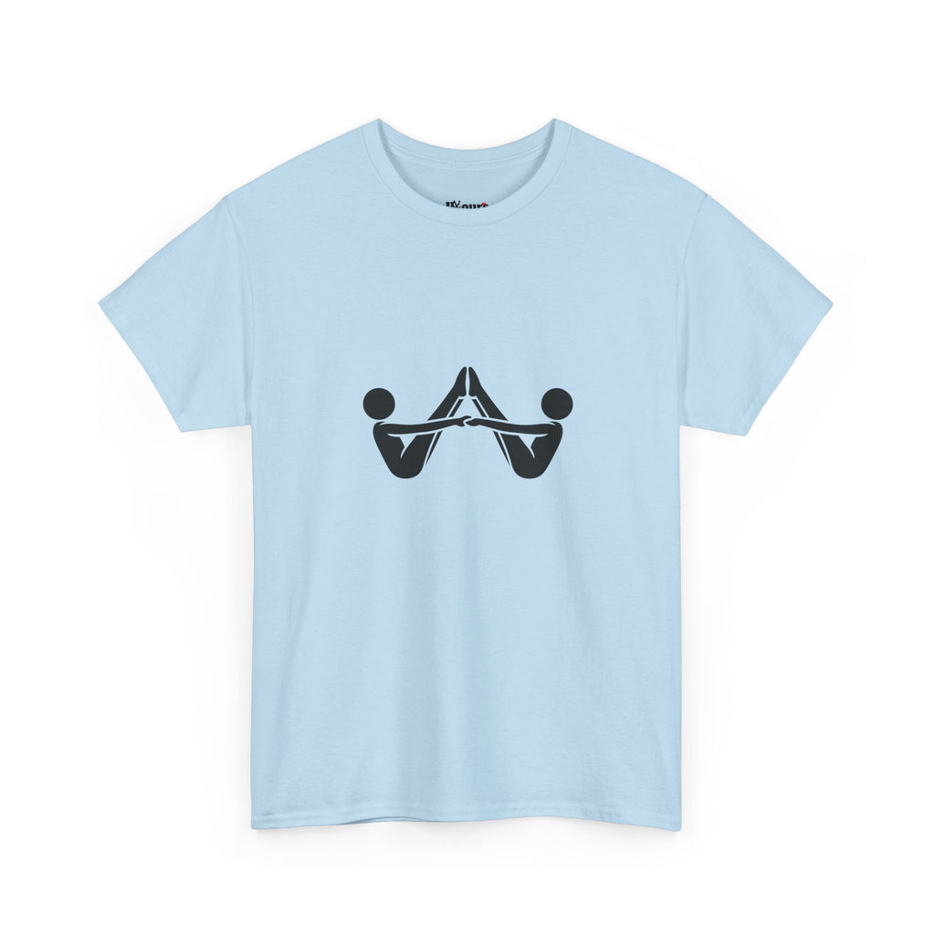 Abstract Mirror Hands T-Shirt — Minimalist Geometric Graphic Tee