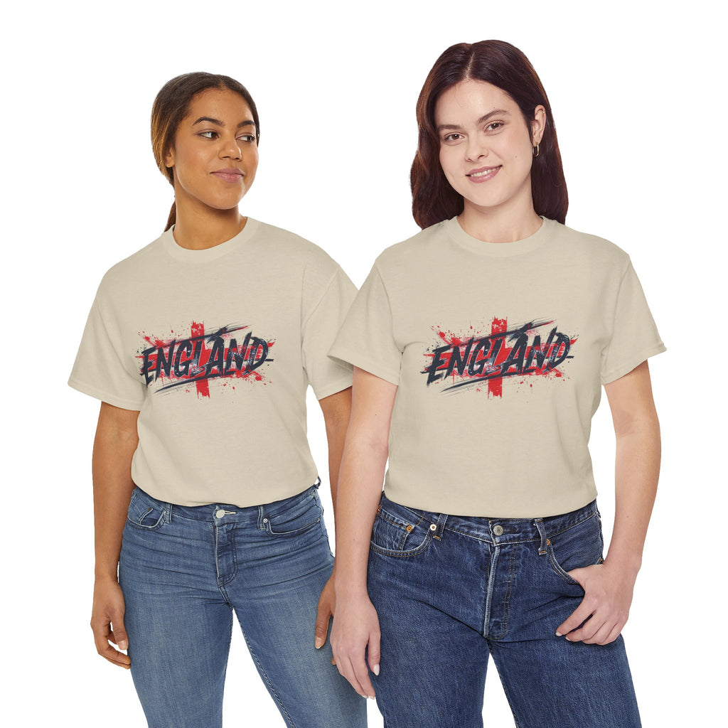 England Graphic T-Shirt — Grunge St. George Cross Football Fan Tee