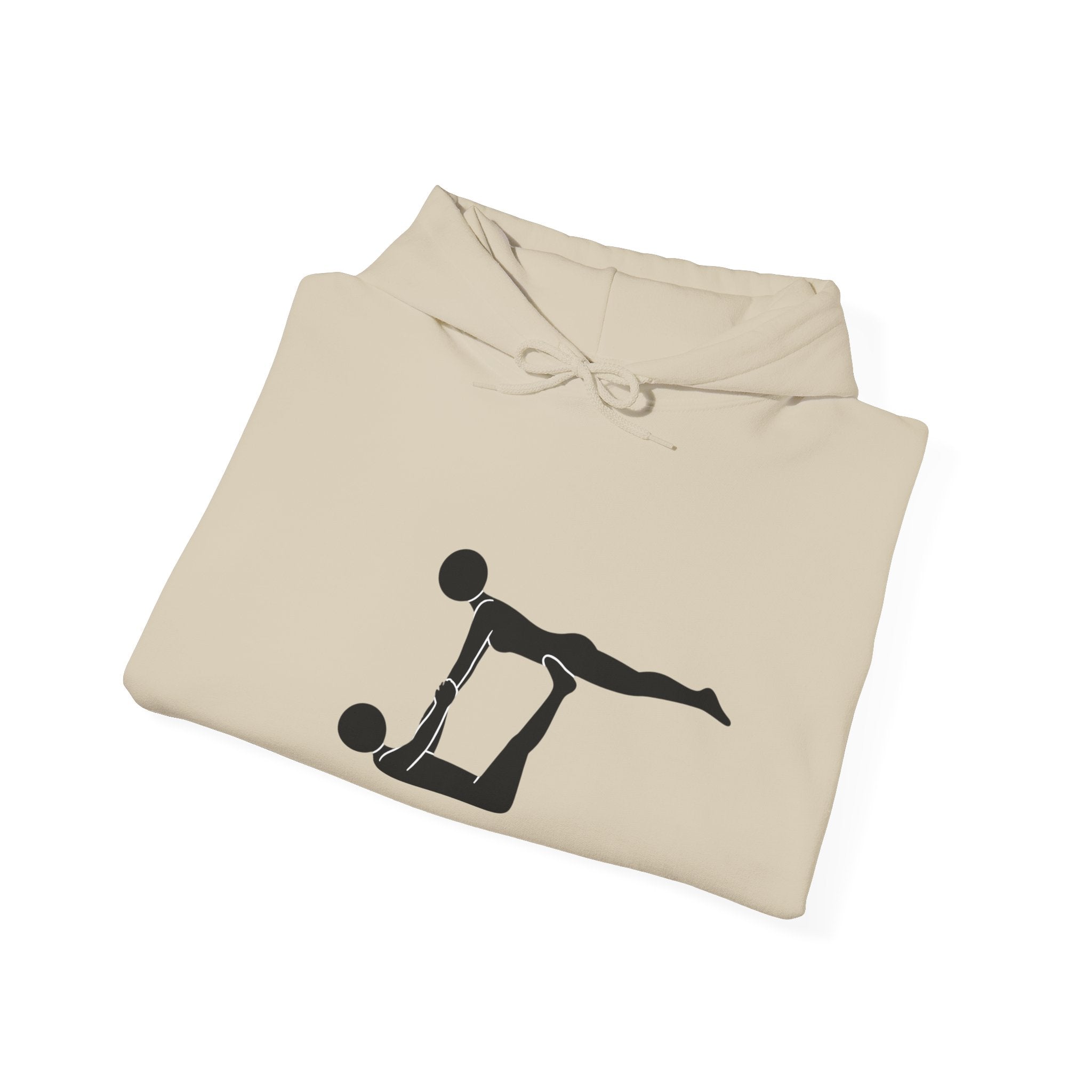 Acro Yoga Partner Pose Hoodie — Silhouette Couples Acrobatics Sweatshirt