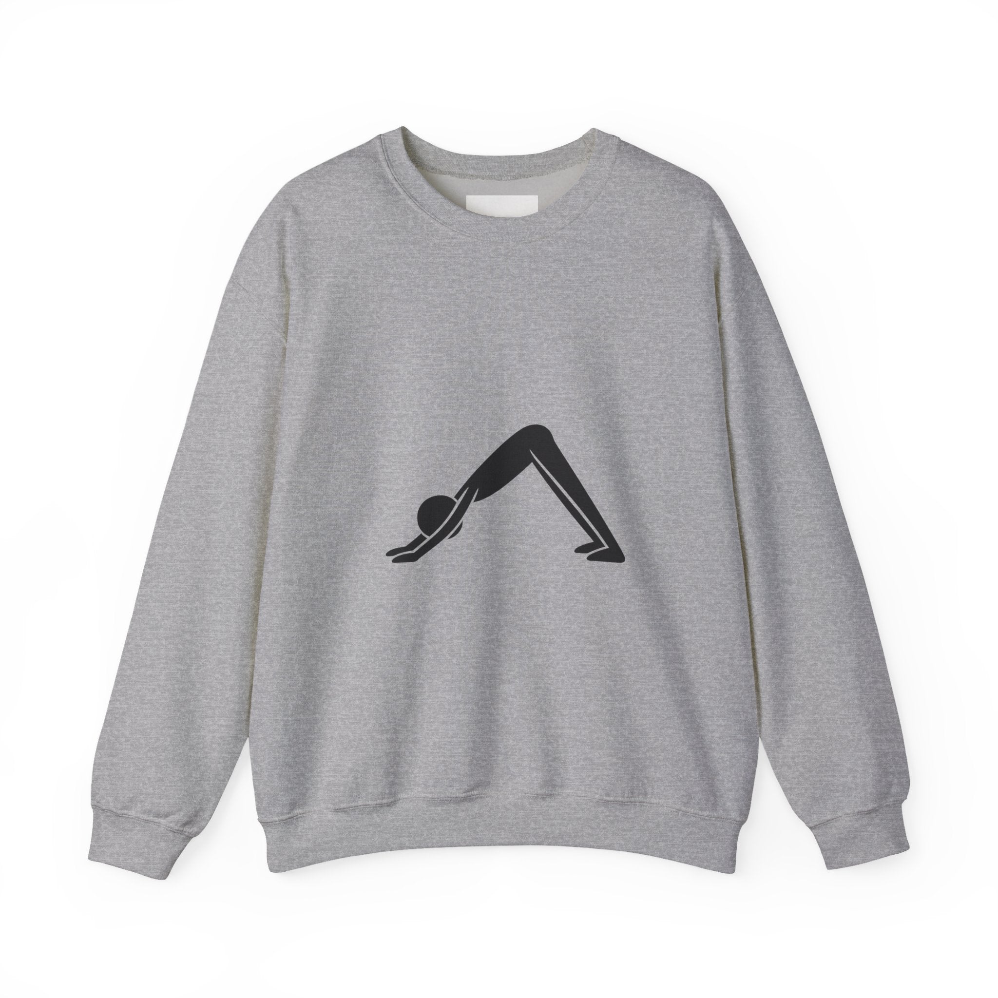 Yoga Downward Dog Crewneck Sweatshirt — Minimal Yoga Pose Pullover