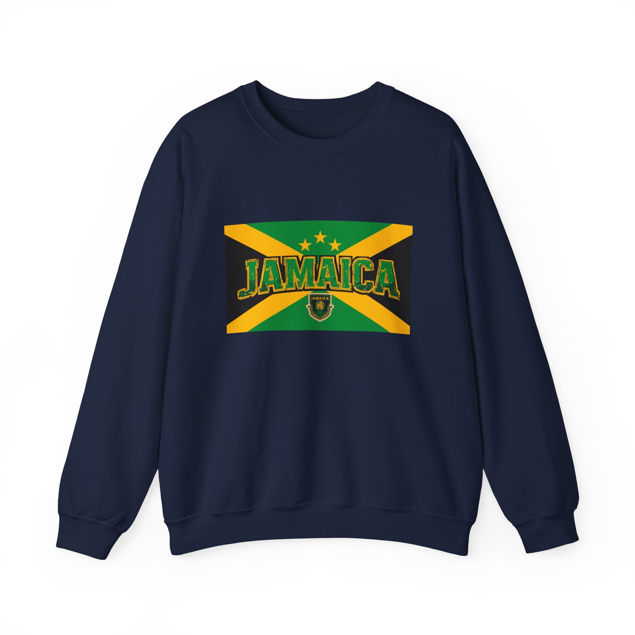 Jamaica Flag Crewneck Sweatshirt — Retro Jamaica Graphic Pullover