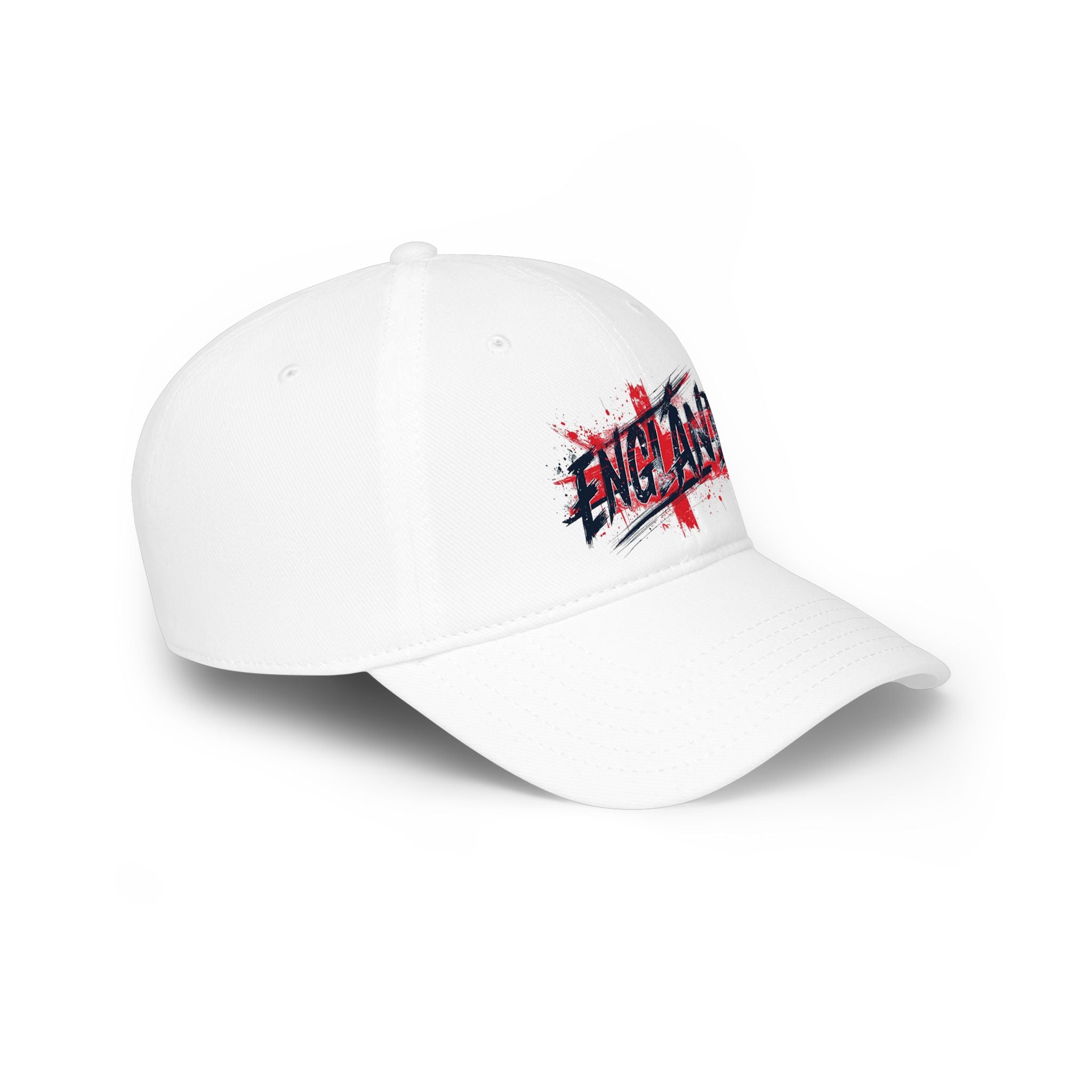 England Flag Baseball Cap – Grunge 'England' Logo Low Profile Hat, Patriotic Soccer Fan Gift