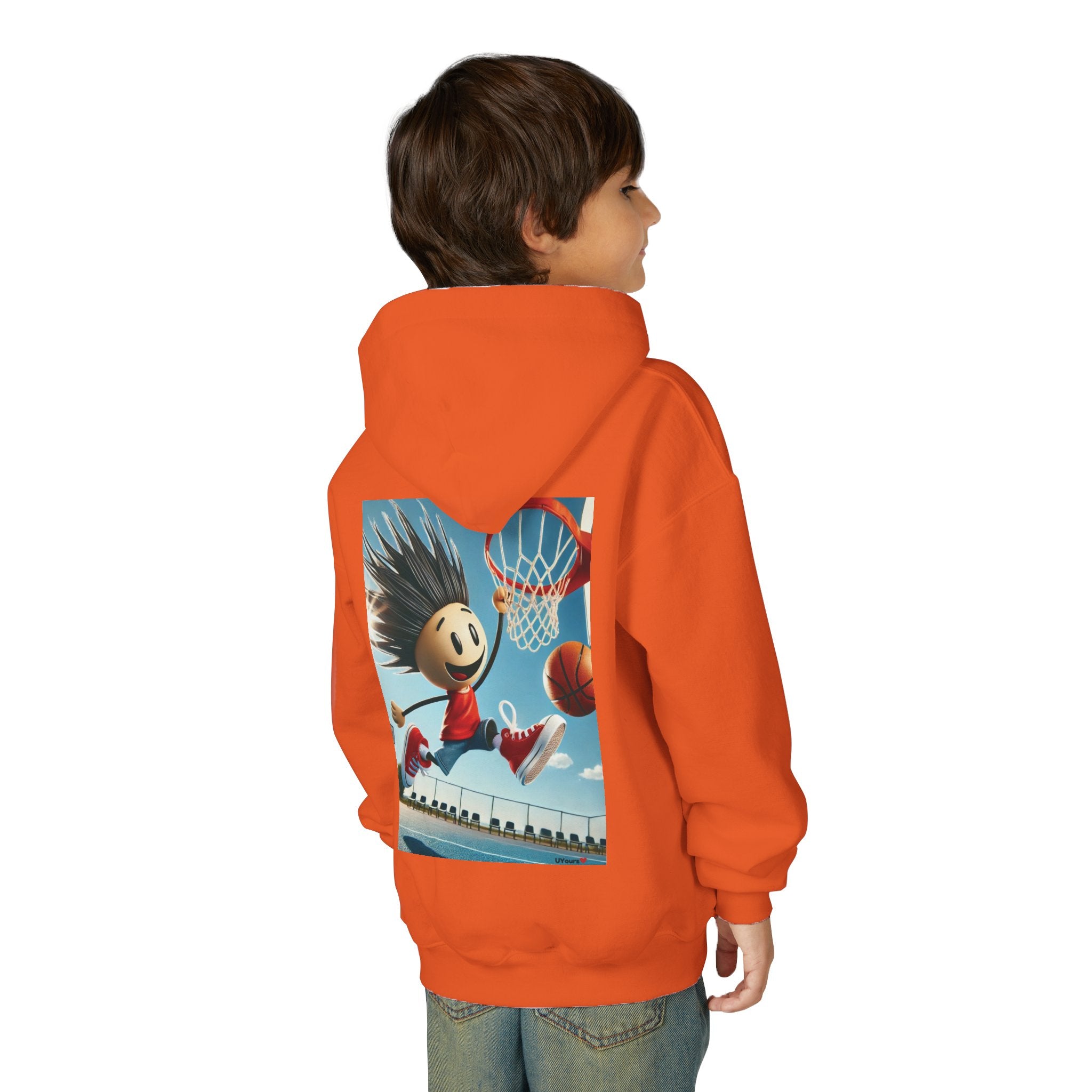 Hoops Champion: Stick Figure Dunk Edition Youth Hoodie Basketball