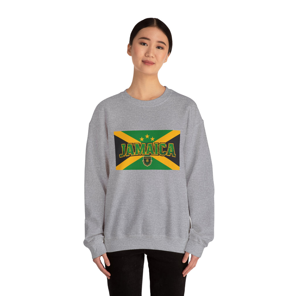 Jamaica Flag Crewneck Sweatshirt — Retro Jamaica Graphic Pullover