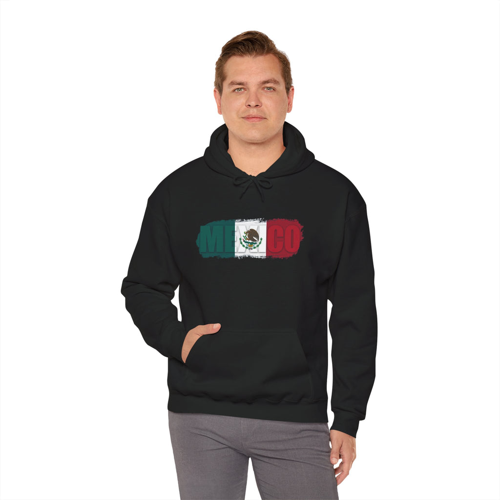 Mexico Flag Hoodie — Distressed Mexican Flag Graphic Pullover