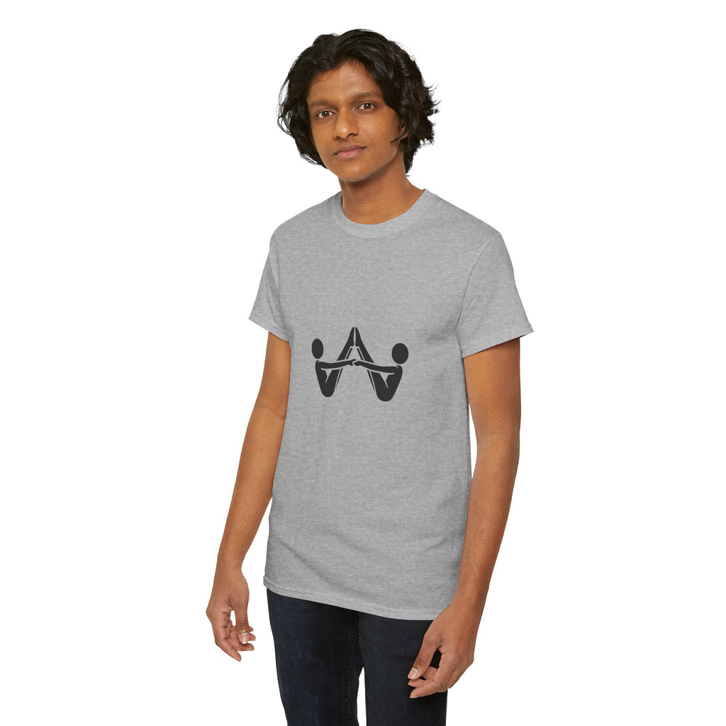 Abstract Mirror Hands T-Shirt — Minimalist Geometric Graphic Tee