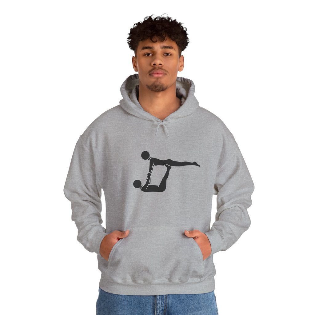 Acro Yoga Partner Pose Hoodie — Silhouette Couples Acrobatics Sweatshirt