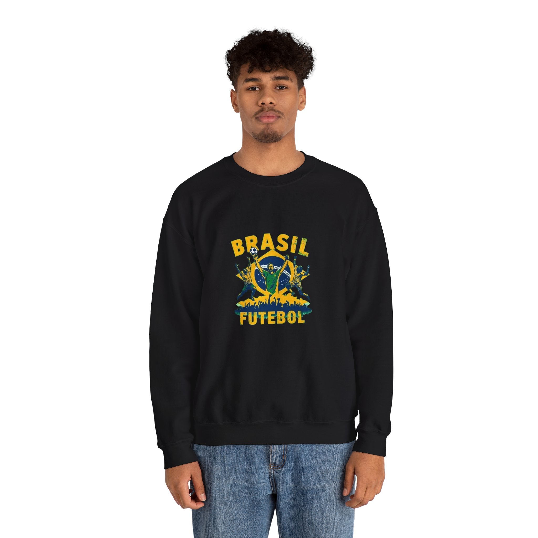 Brasil Futebol Crewneck Sweatshirt — Brazilian Soccer Graphic Pullover