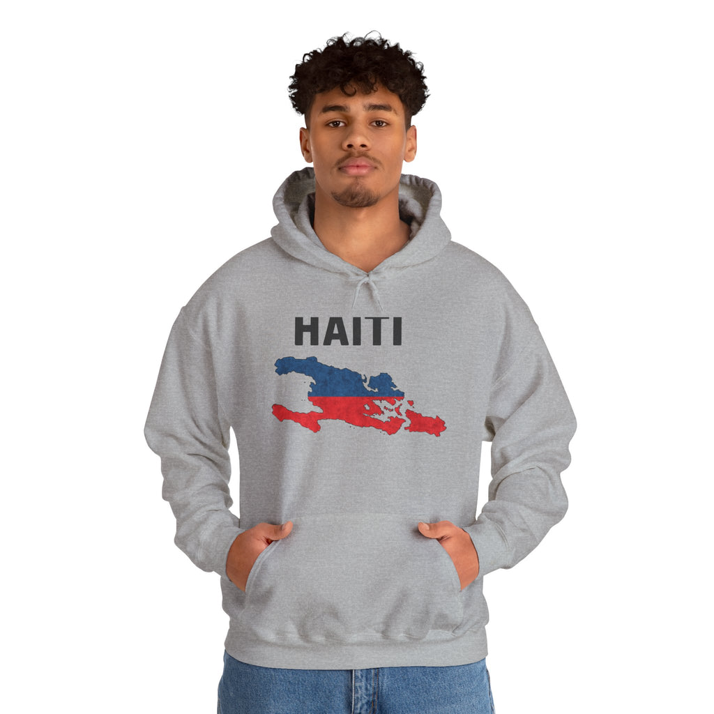 Haiti Map Hoodie – Patriotic Haiti Flag Map Sweatshirt