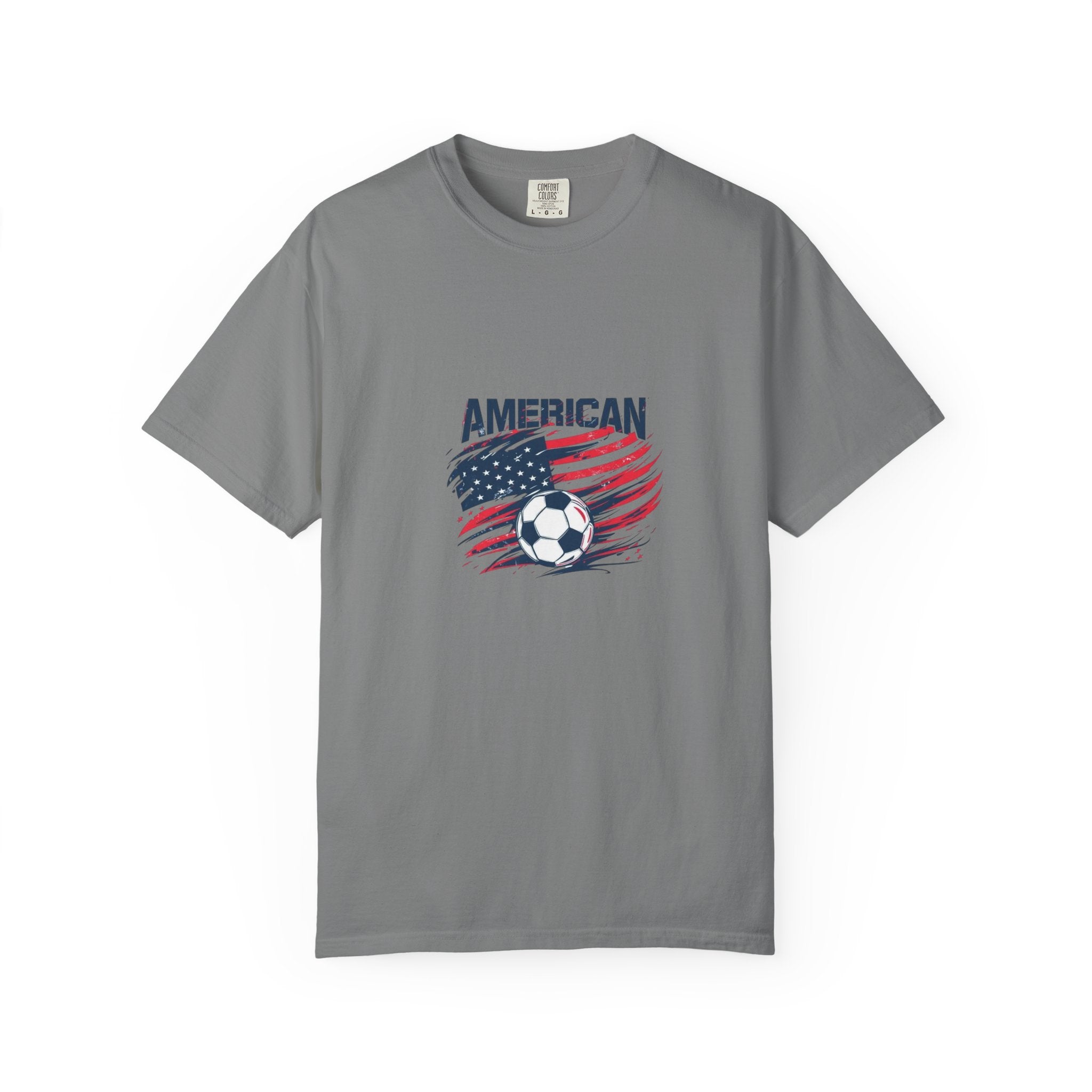 Soccer USA T-Shirt – "American" Flag & Soccer Ball Graphic
