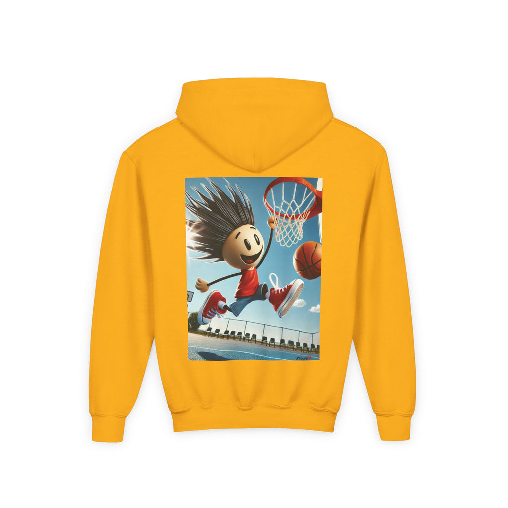 Hoops Champion: Stick Figure Dunk Edition Youth Hoodie Basketball