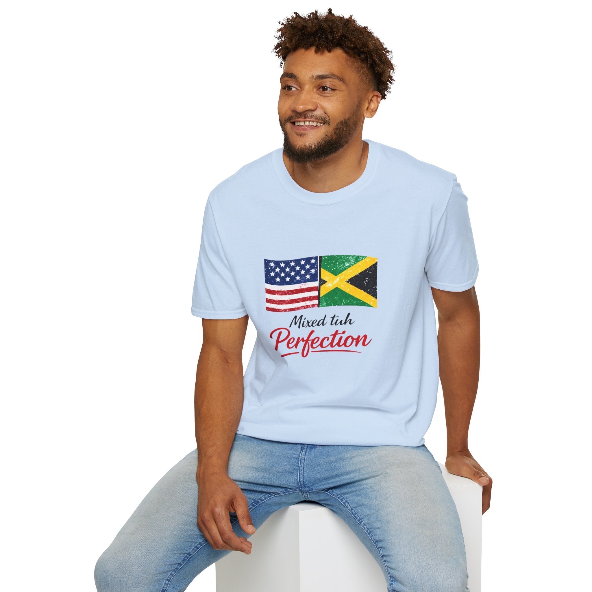Jamaican American Flag T-Shirt - "Mixed Tuh Perfection" Heritage Tee