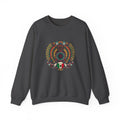 Aztec Skull Crewneck Sweatshirt – Colorful Tribal Headdress Design Mexico