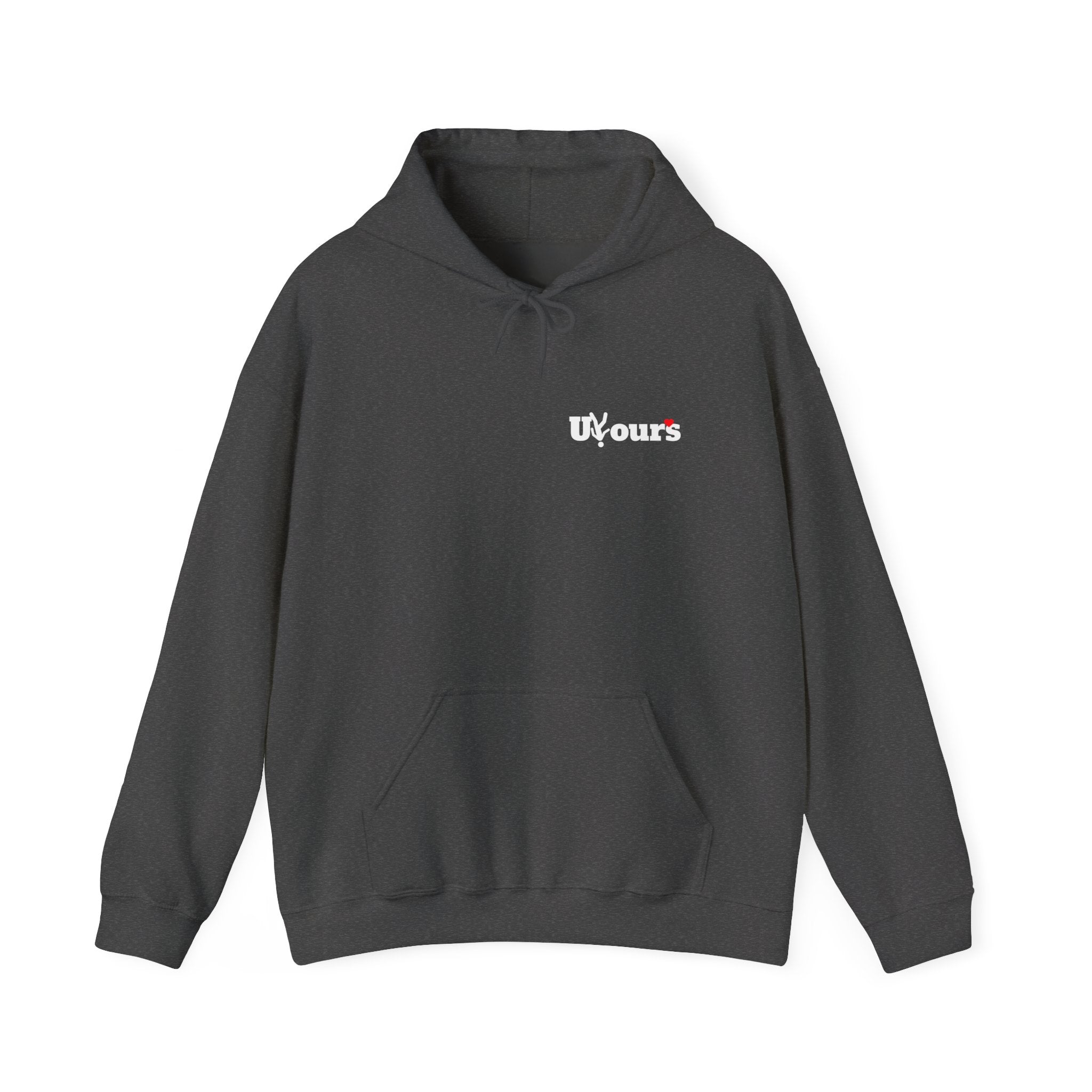 Hoodie — 'Uours' Minimalist Black Pullover