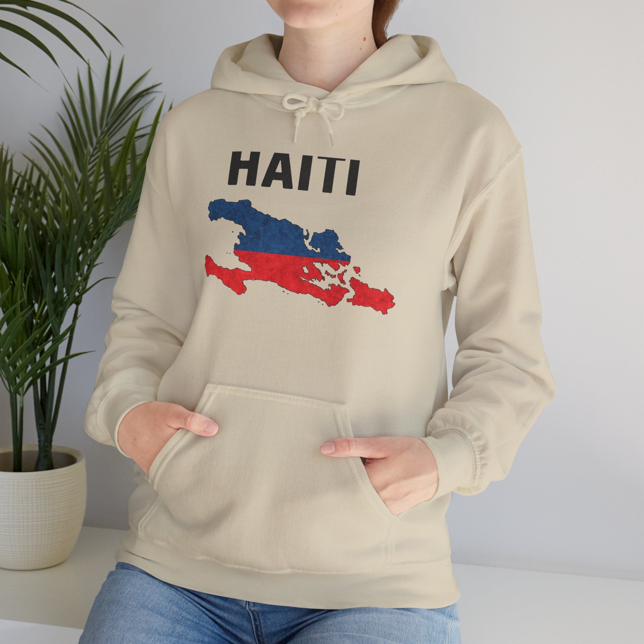 Haiti Map Hoodie – Patriotic Haiti Flag Map Sweatshirt