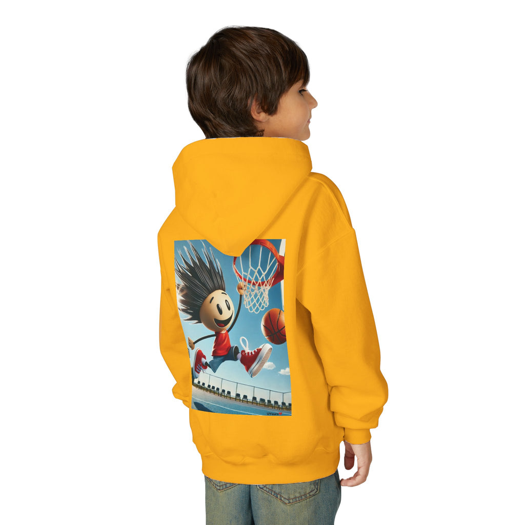 Hoops Champion: Stick Figure Dunk Edition Youth Hoodie Basketball