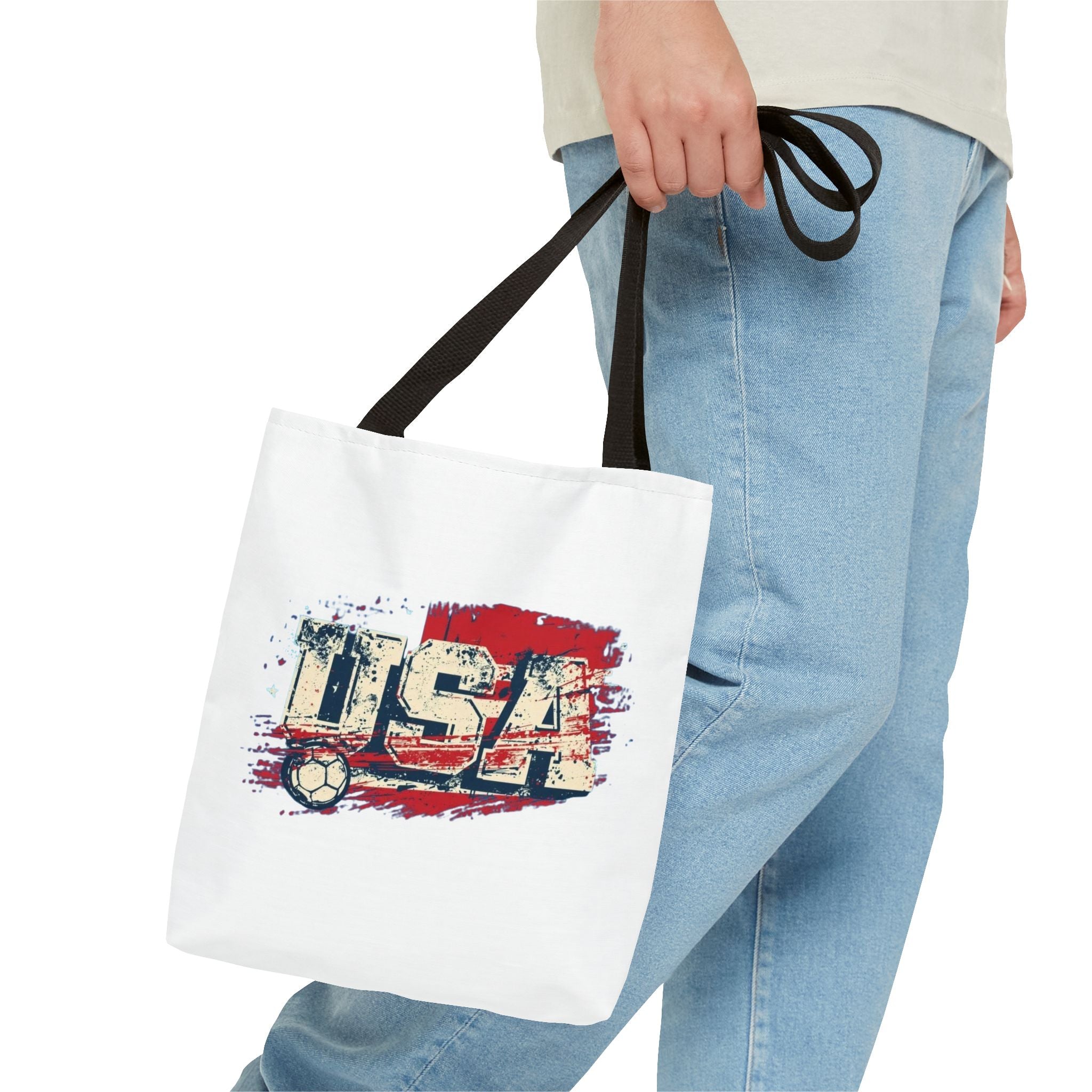 Patriotic USA Tote Bag — American Pride Eagle & Flag All-Over Print