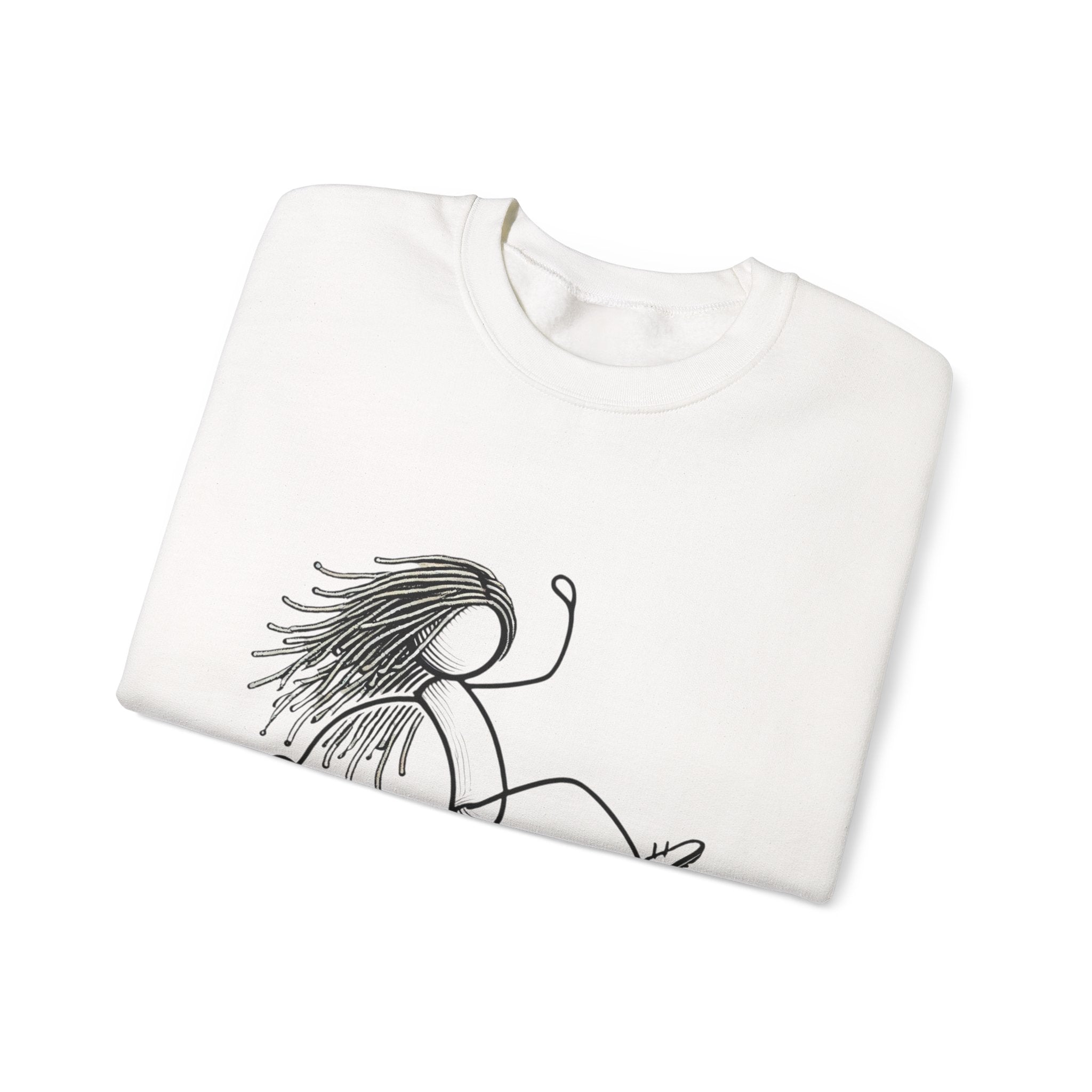 Dreadlock Soccer Unisex Heavy Blend™ Crewneck Sweatshirt Stick Figure Gift Soccer Football Fun