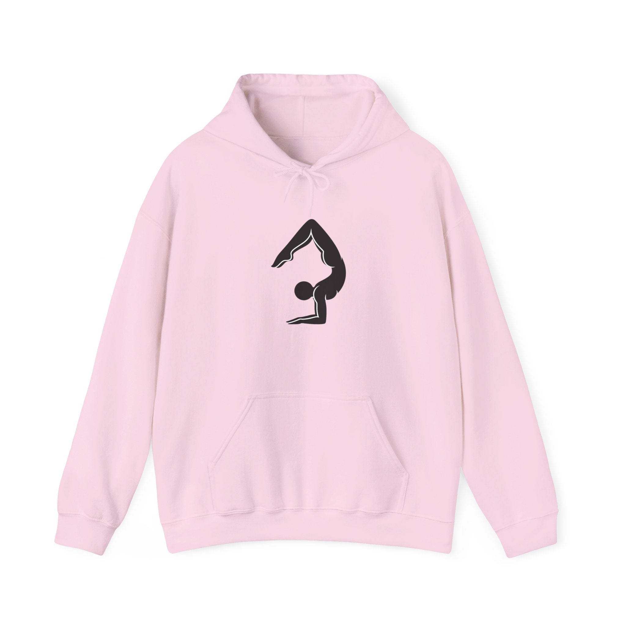Yoga Pose Hoodie — Minimal Handstand Silhouette Sweatshirt