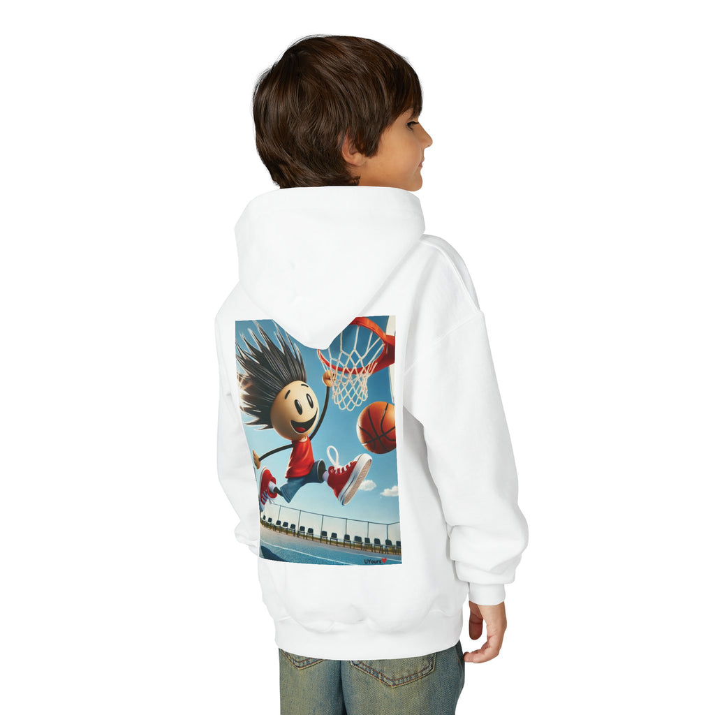 Hoops Champion: Stick Figure Dunk Edition Youth Hoodie Basketball