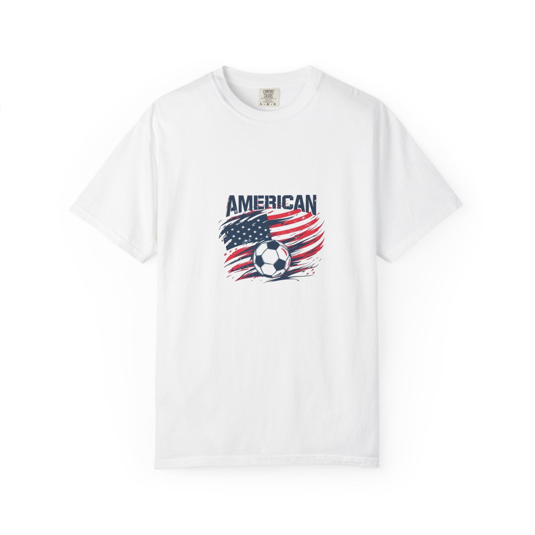 Soccer USA T-Shirt – "American" Flag & Soccer Ball Graphic