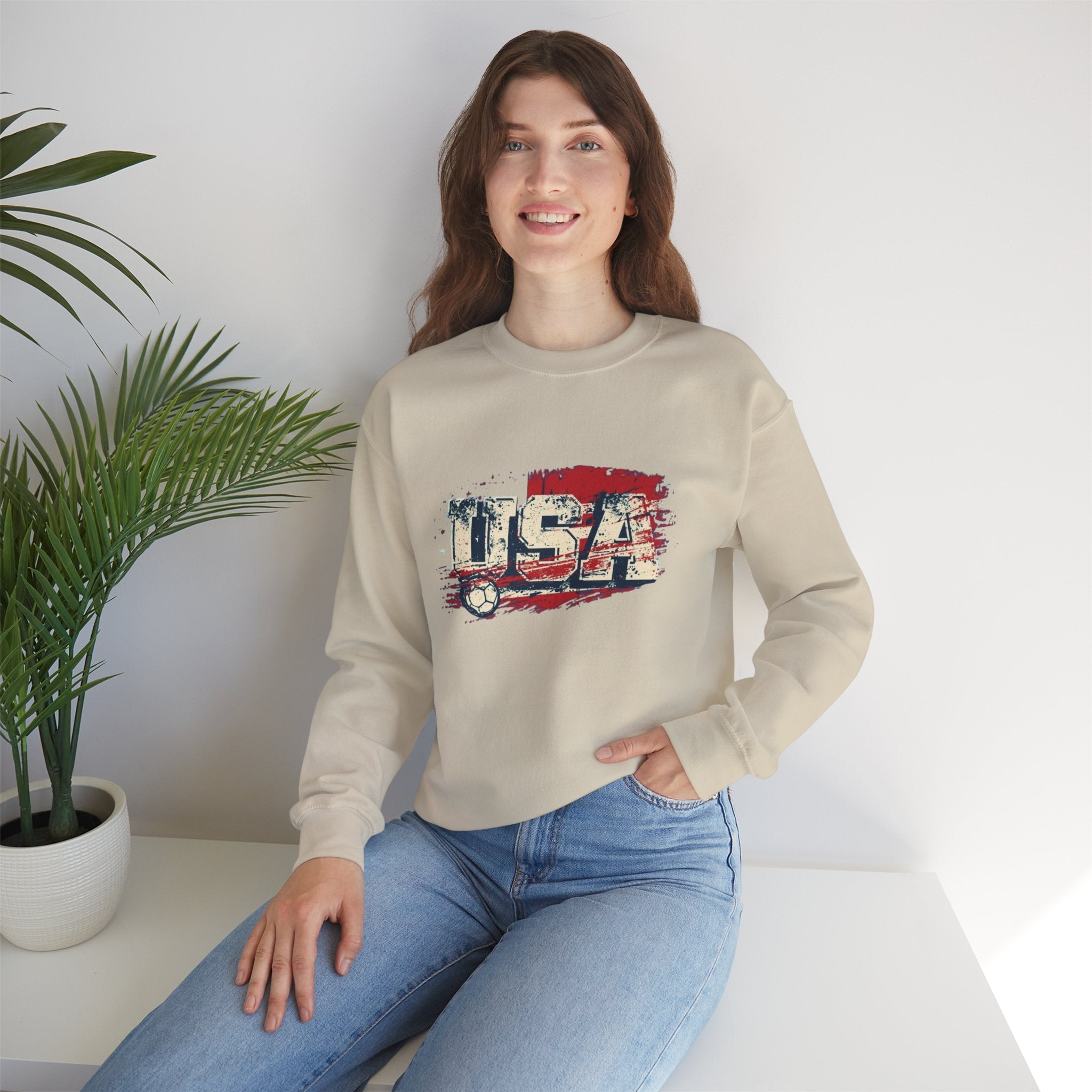 USA Soccer Crewneck Sweatshirt — Vintage American Soccer Pride
