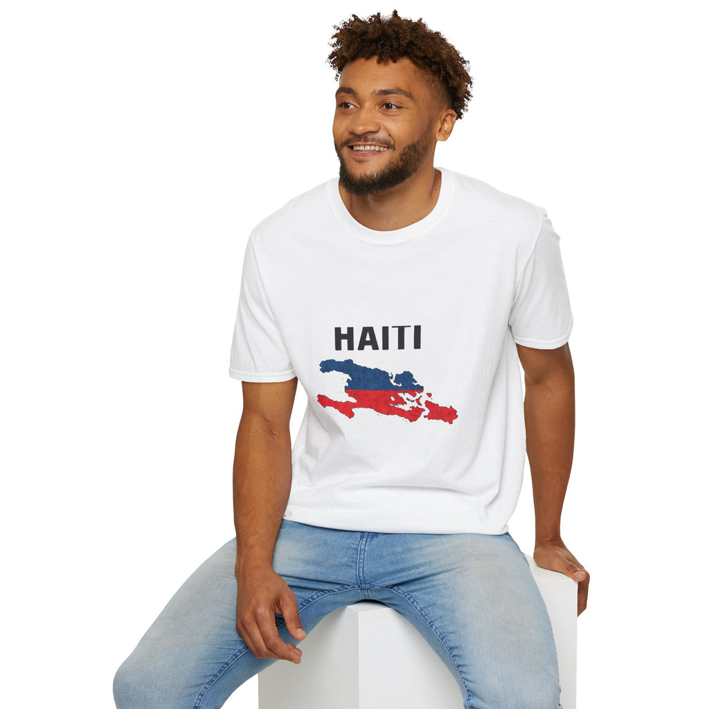 Haiti Flag Map T-Shirt — Patriotic Haiti Map Tee
