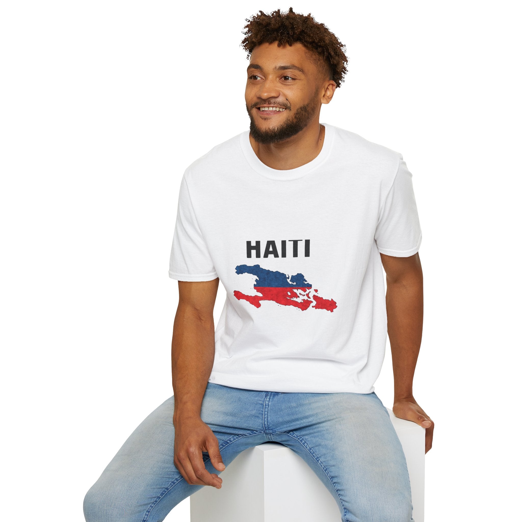 Haiti Flag Map T-Shirt — Patriotic Haiti Map Tee