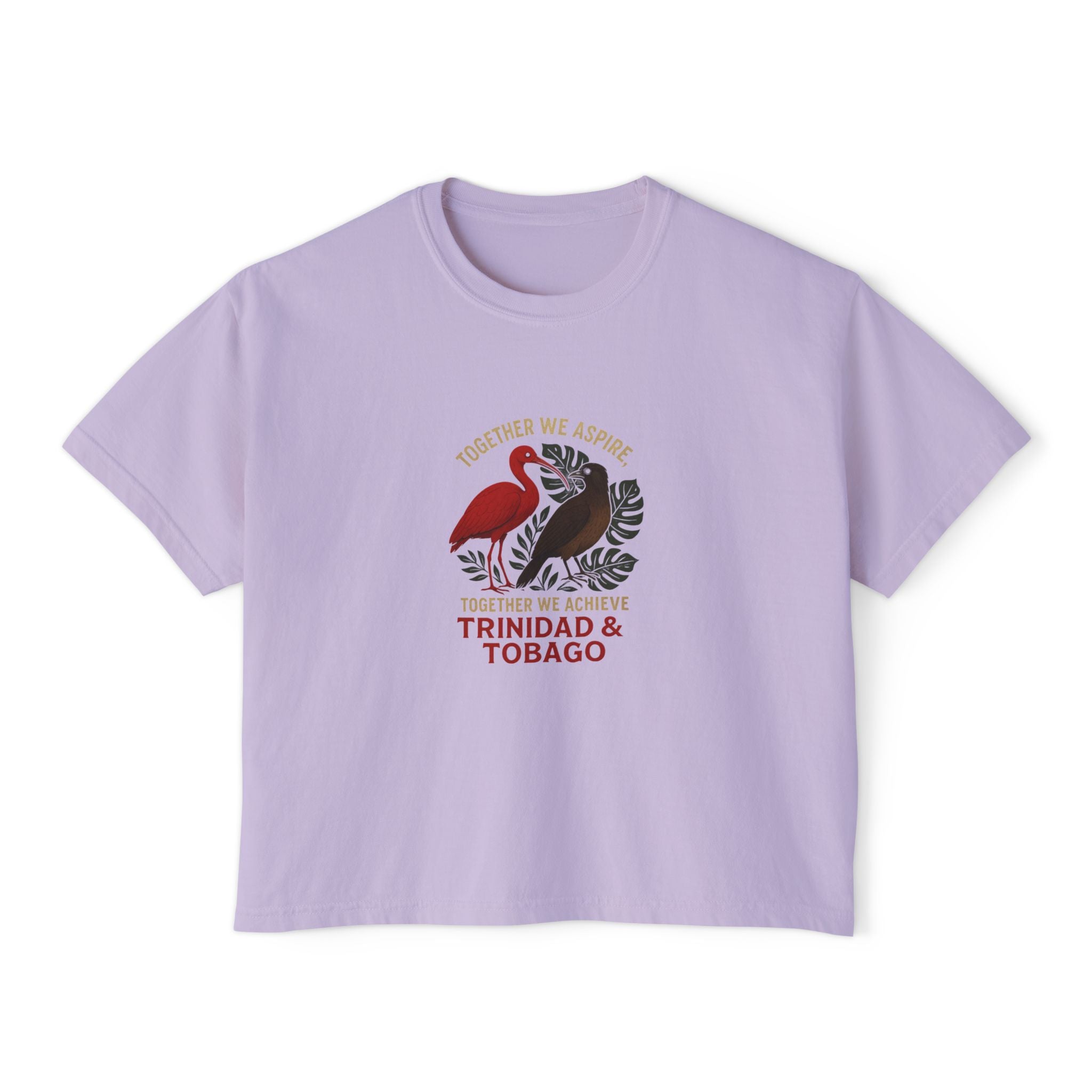 Trinidad & Tobago Graphic Tee — 'Together We Achieve' Women’s Boxy Shirt