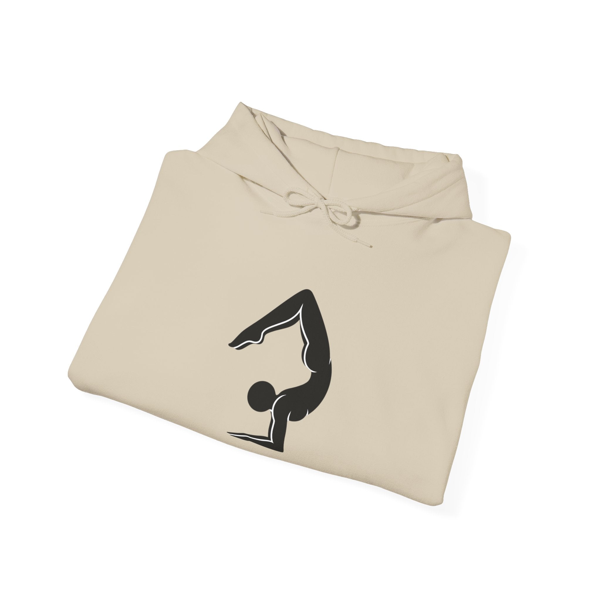Yoga Pose Hoodie — Minimal Handstand Silhouette Sweatshirt