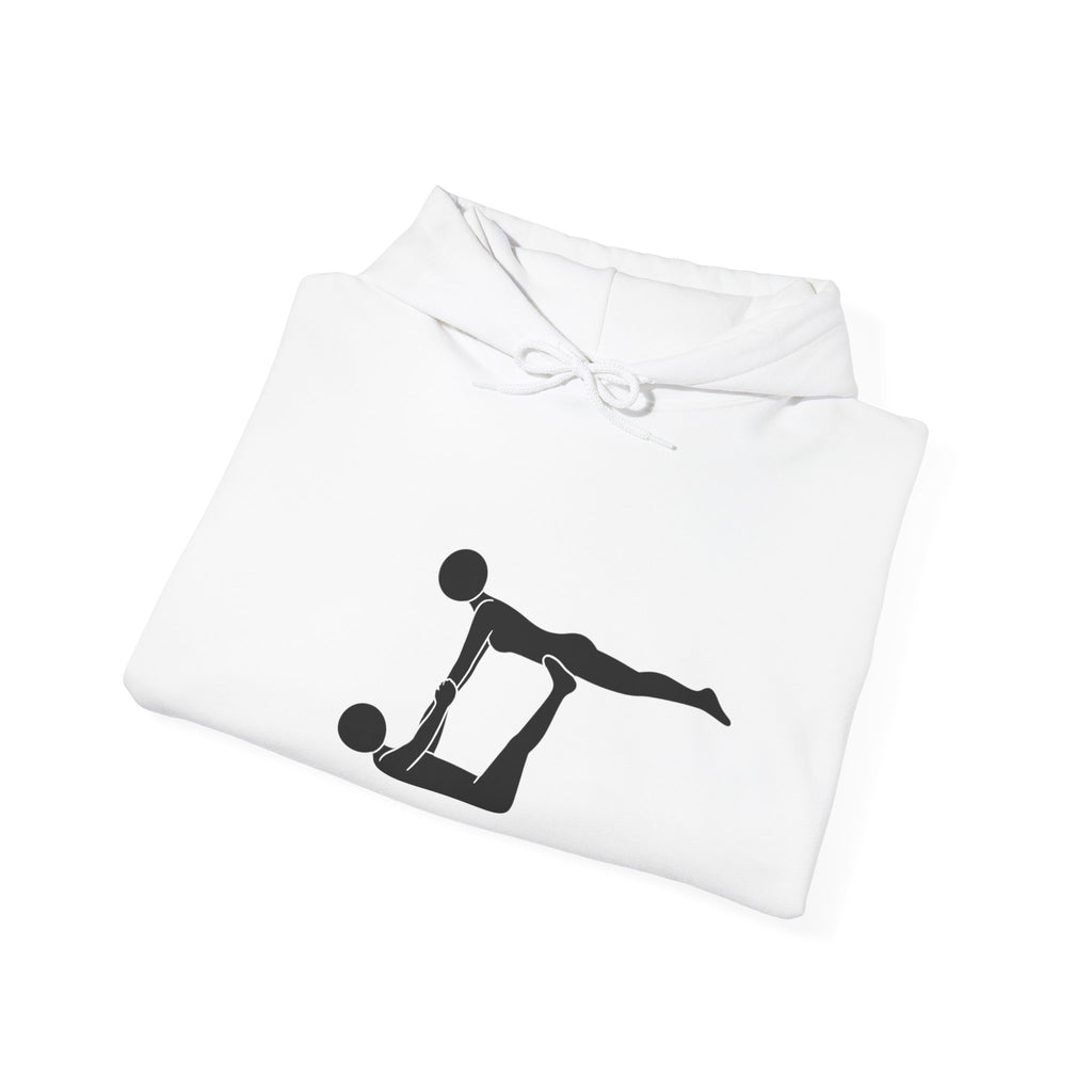 Acro Yoga Partner Pose Hoodie — Silhouette Couples Acrobatics Sweatshirt