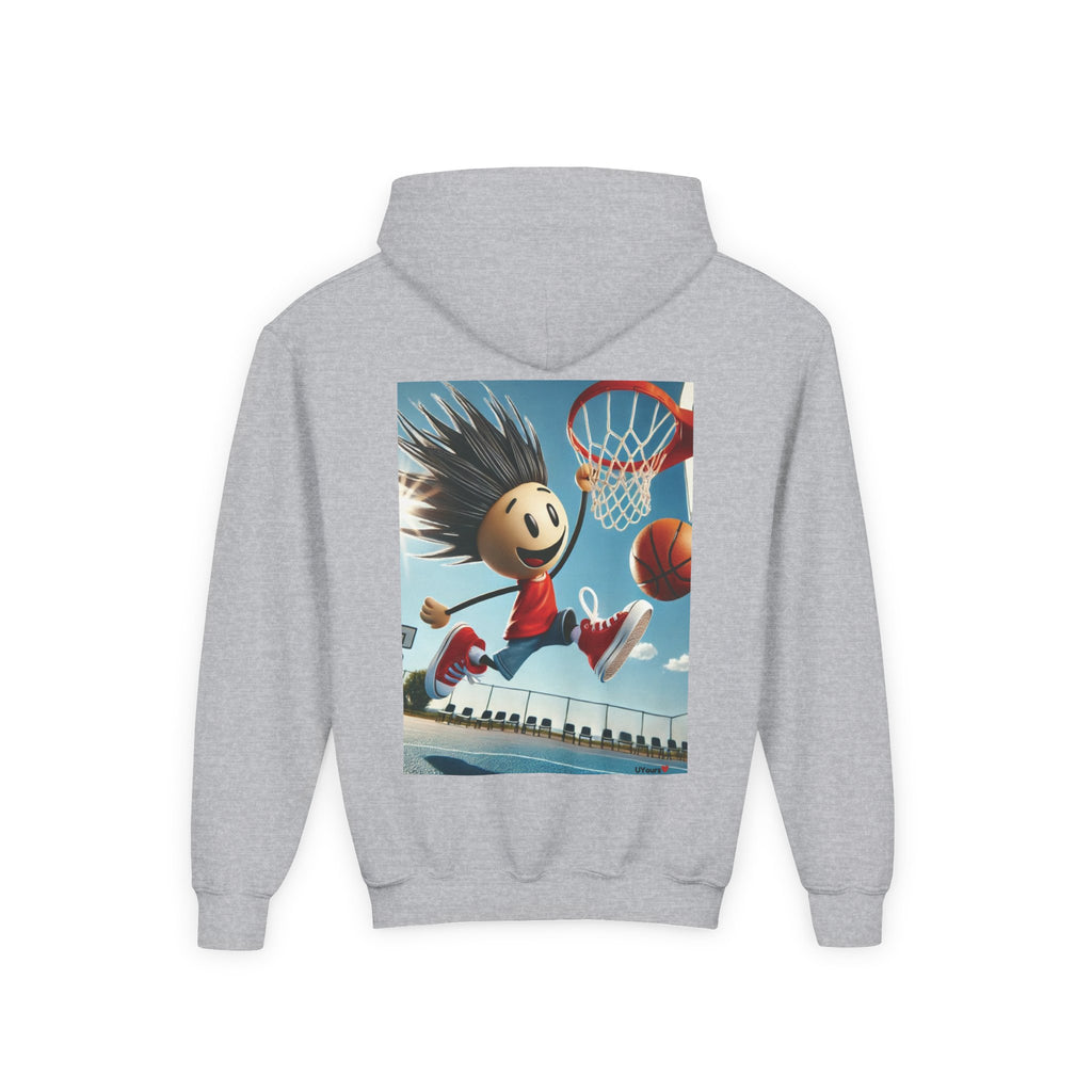 Hoops Champion: Stick Figure Dunk Edition Youth Hoodie Basketball