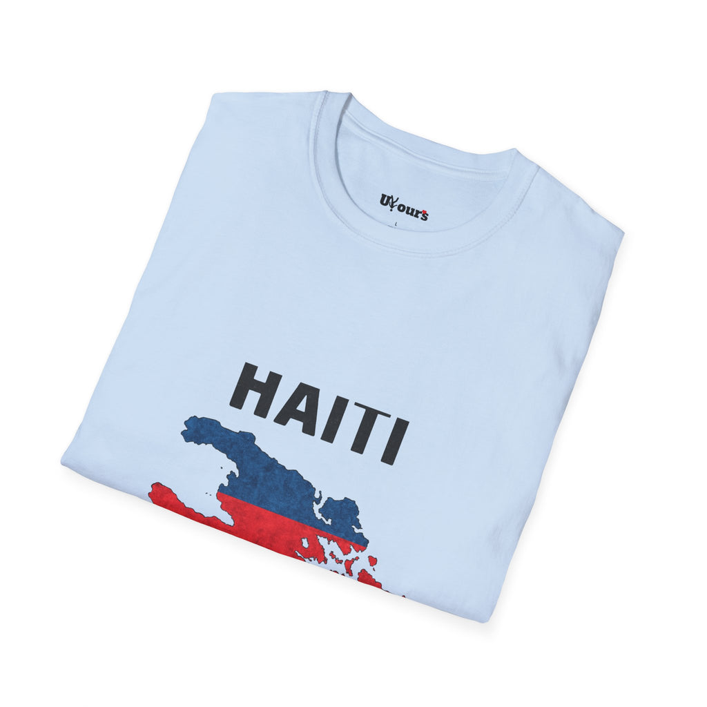 Haiti Flag Map T-Shirt — Patriotic Haiti Map Tee