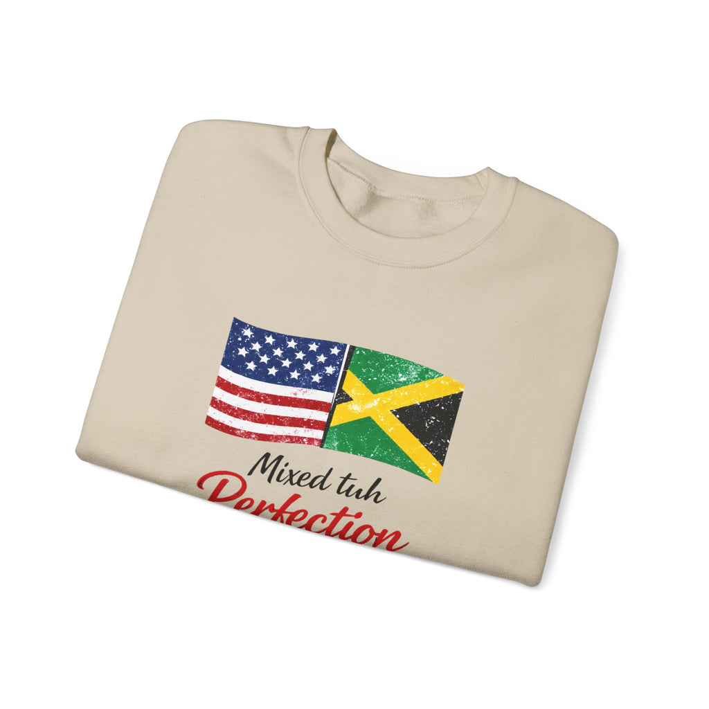 Mixed Tubh Perfection Sweatshirt — USA & Jamaica Flag Crewneck