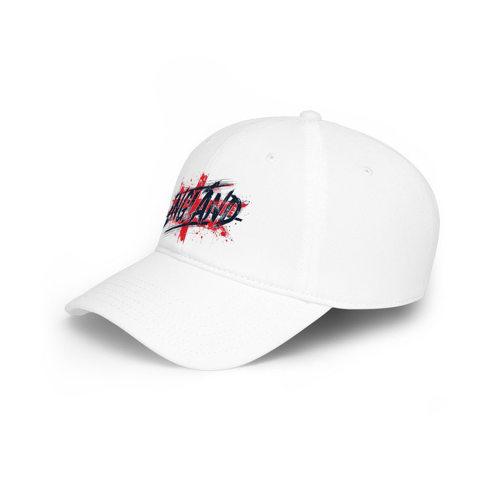 England Flag Baseball Cap – Grunge 'England' Logo Low Profile Hat, Patriotic Soccer Fan Gift