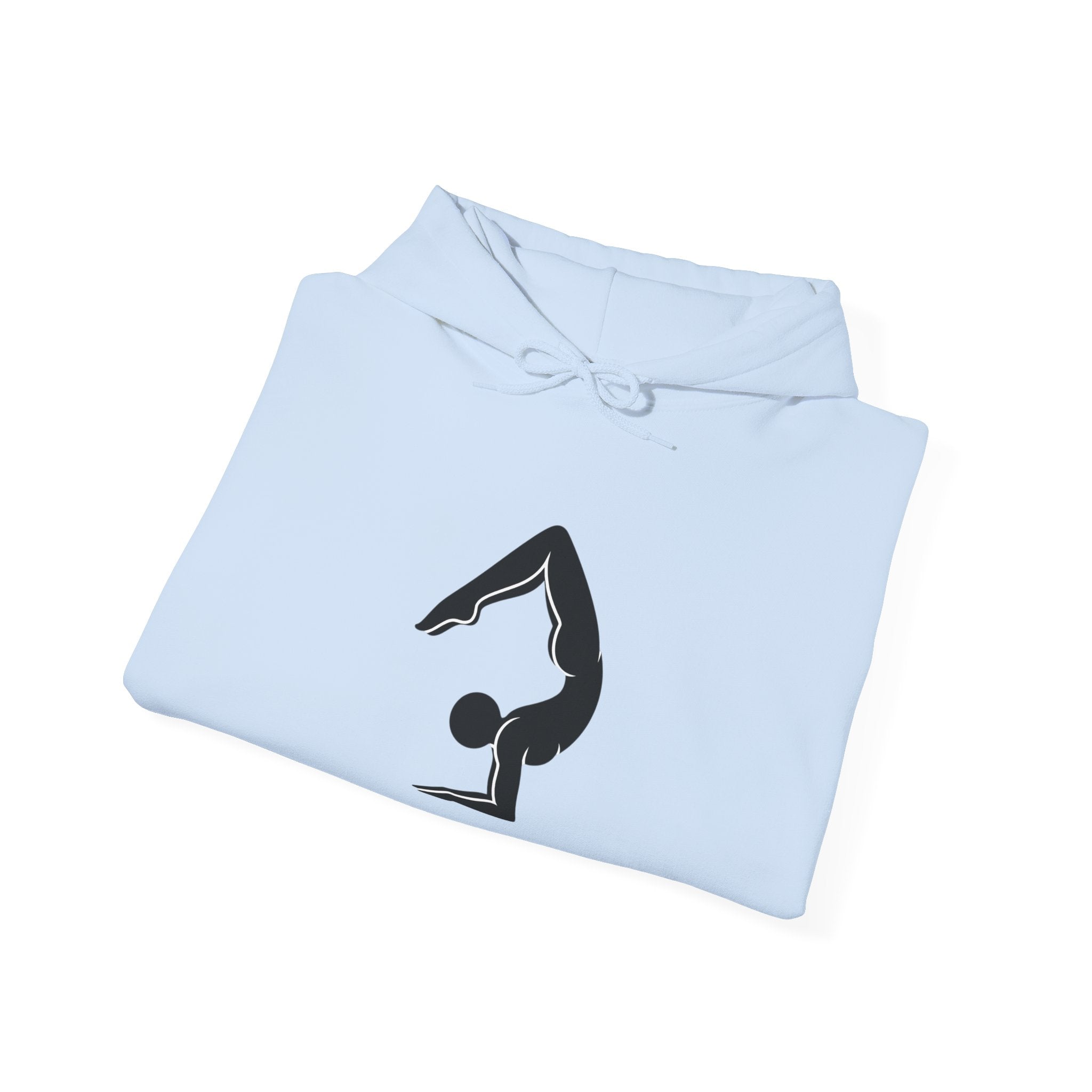 Yoga Pose Hoodie — Minimal Handstand Silhouette Sweatshirt