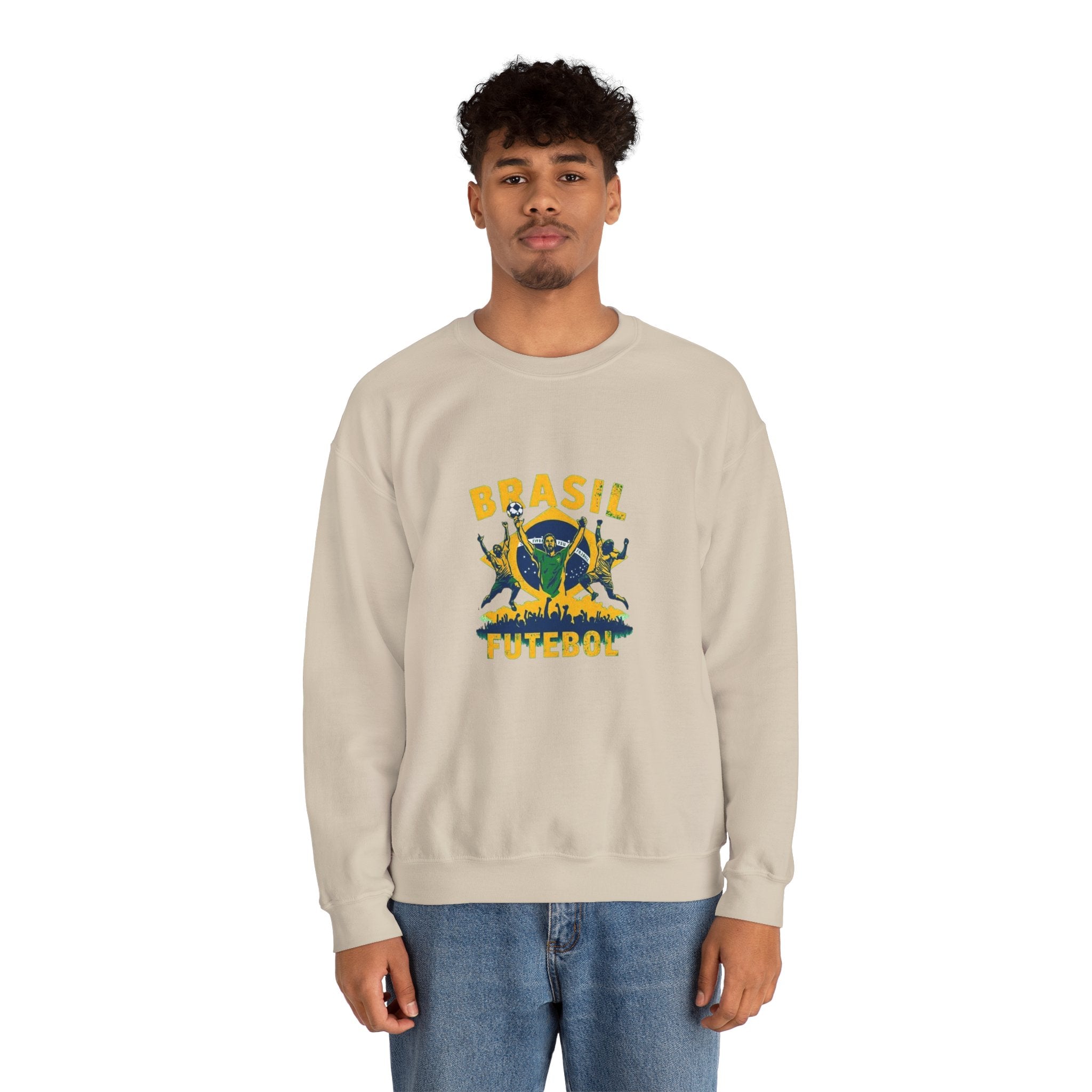 Brasil Futebol Crewneck Sweatshirt — Brazilian Soccer Graphic Pullover