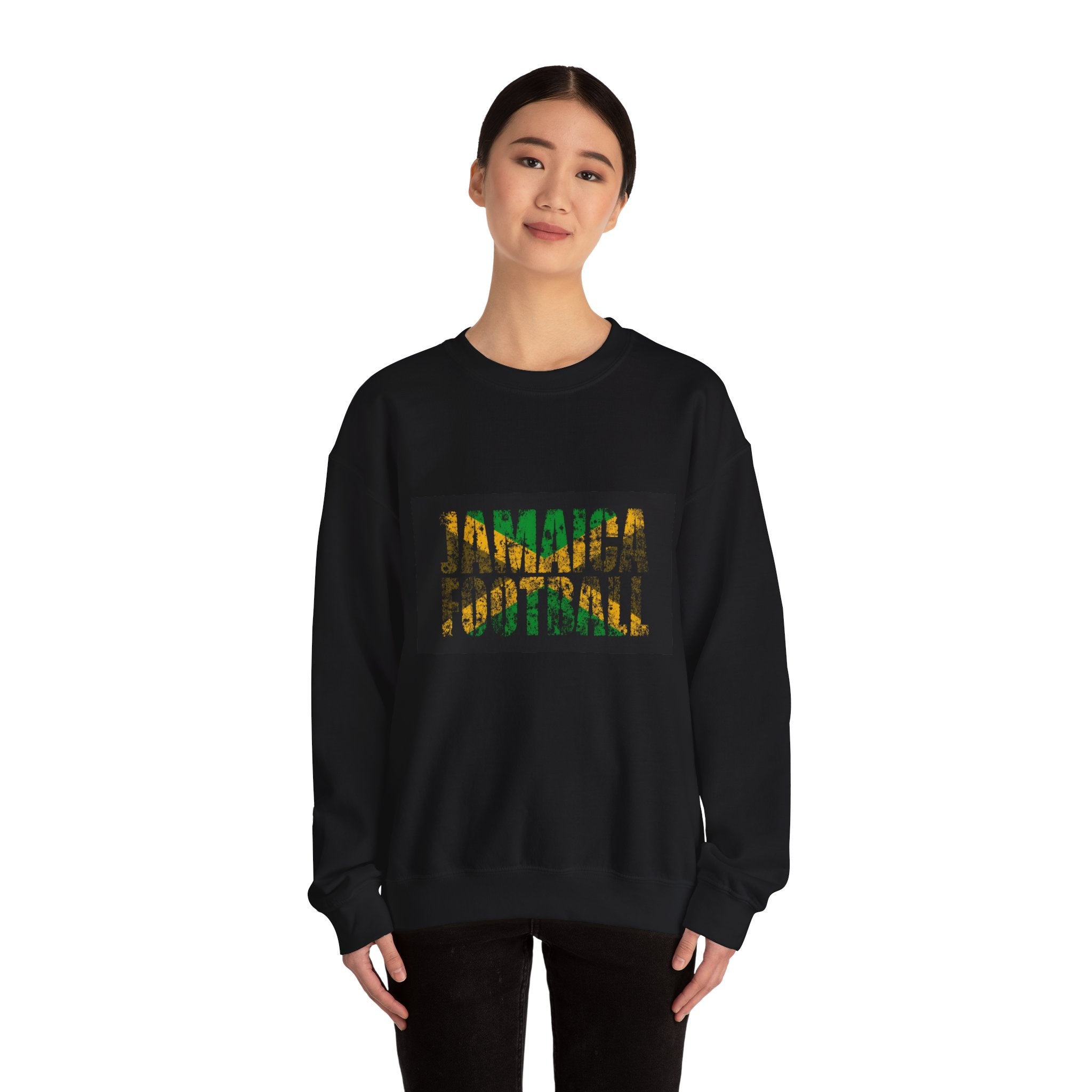 Crewneck Sweatshirt — Jamaican Flag Patterned DNA Graphic